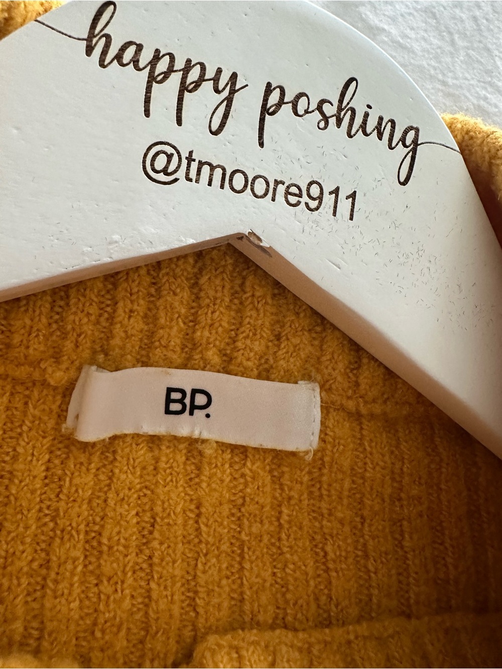 BP Nordstrom Ribbed mock sweater in mustard size medium - Picture 5 of 12